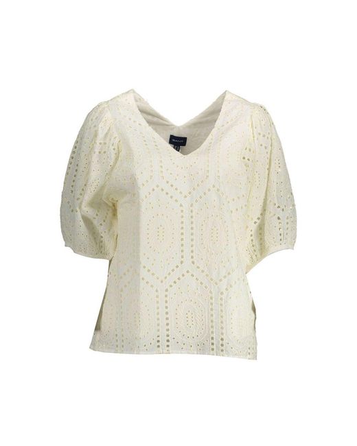 Gant White Cotton T
