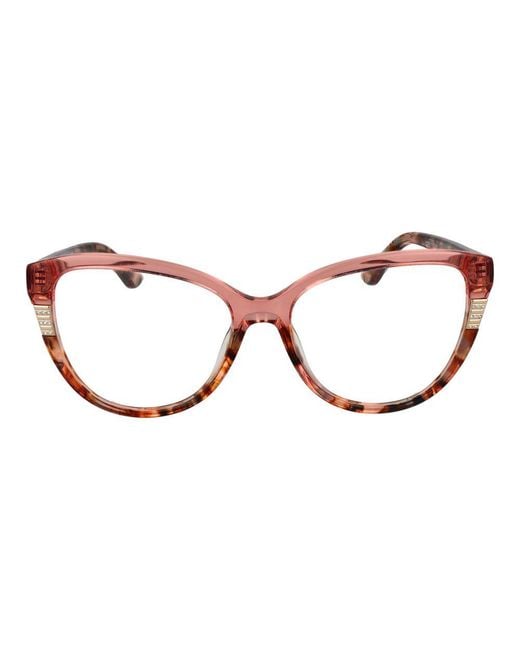 MARCIANO BY GUESS Brown Cat Eye Full-Rim Acetate Optical Frames With Demo Lenses