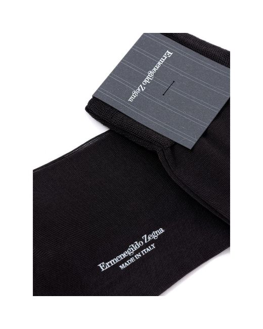 Zegna Blue Gray Cotton Socks for men