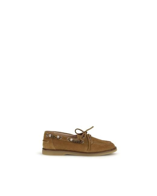 Pinko Natural Brown Calf Leather Bos Taurus Slip