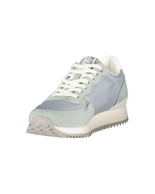 Napapijri White Azzurro Polyurethane Sneaker