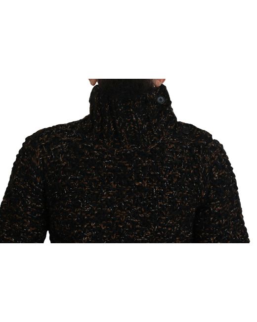 Dolce & Gabbana Black Handmade Turtleneck Sweater for men