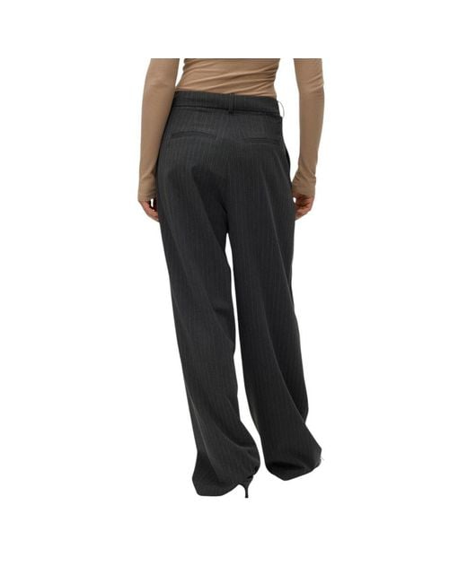 Vero Moda Gray Polyester Casual Pants