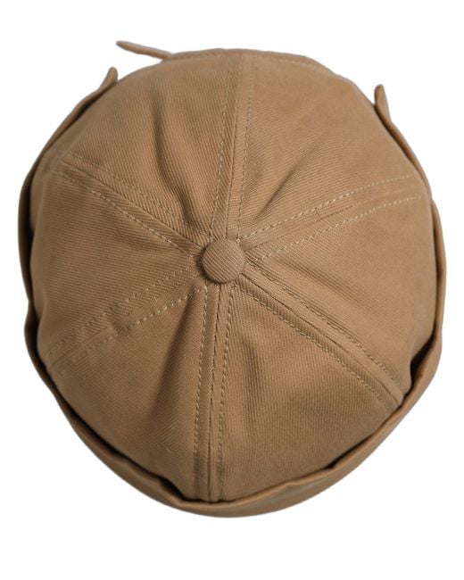Dolce & Gabbana Natural Men Khaki Cotton Docker Capello Brimless Hat for men