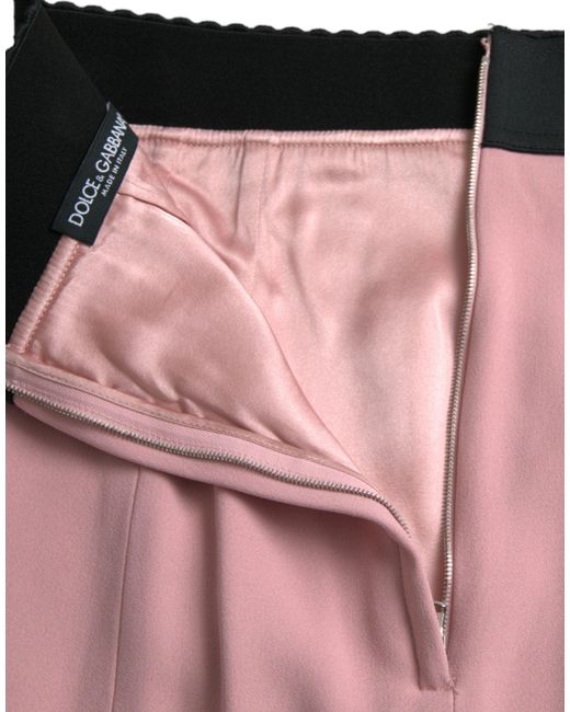 Dolce & Gabbana Pink Elegant High Waist Pencil Skirt
