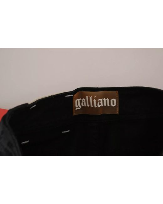John Galliano Black Washed High Waist Flared Denim Casual Pants Jeans