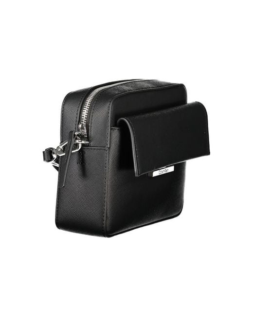 Calvin Klein Black Polyurethane Shoulder Bag