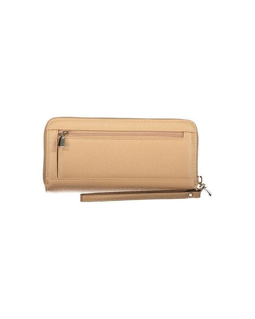 Guess Natural Beige Polyethylene Wallet