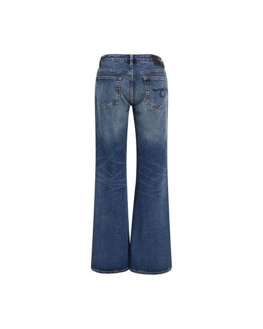 R13 Blue Cotton Straight