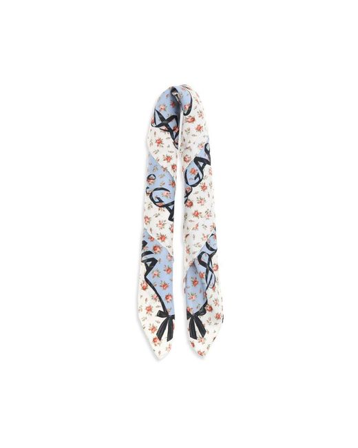Dolce & Gabbana Blue Multicolor Silk Scarf
