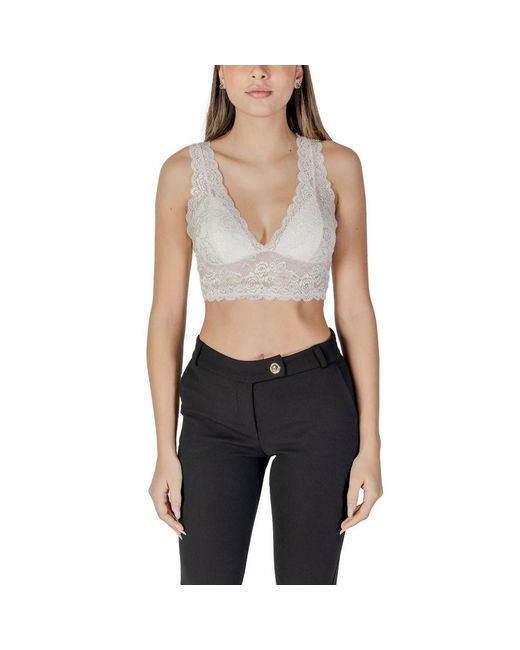 ONLY White Polyester Bra