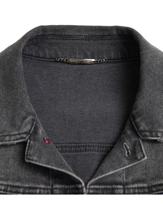 Dolce & Gabbana Gray Washed Cotton Stretch Denim Men Jacket for men
