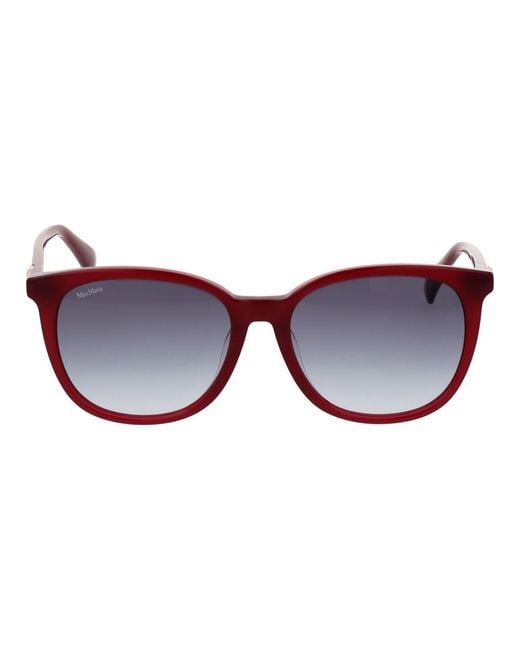 Max Mara Multicolor Burgundy Acetate Sunglasses