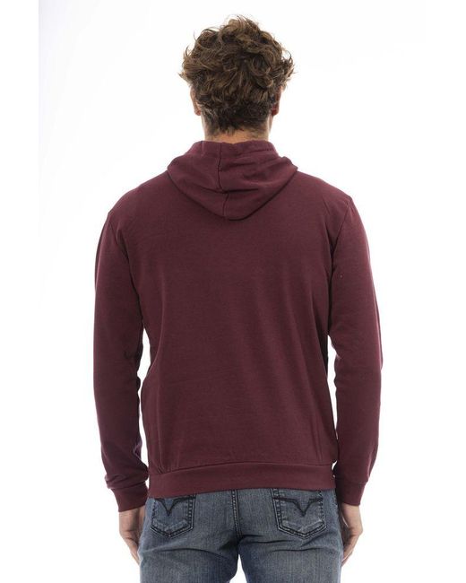 Sergio Tacchini Purple Burgundy Cotton Sweater for men