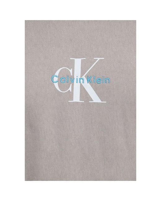 Calvin Klein Gray Cotton Hoodie for men