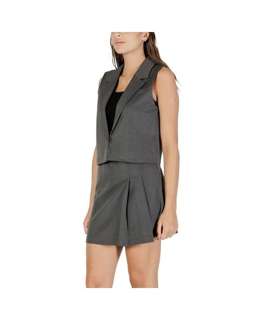 ONLY Gray Recycled Polyester Waistcoat