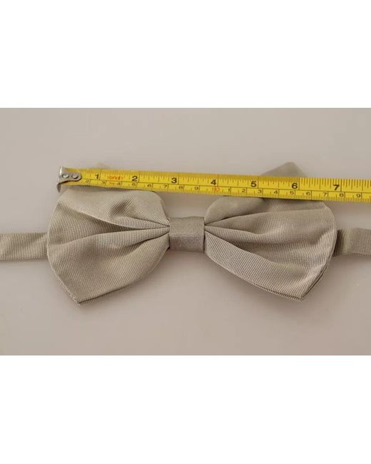 Dolce & Gabbana Black Silk Adjustable Neck Bow Tie for men