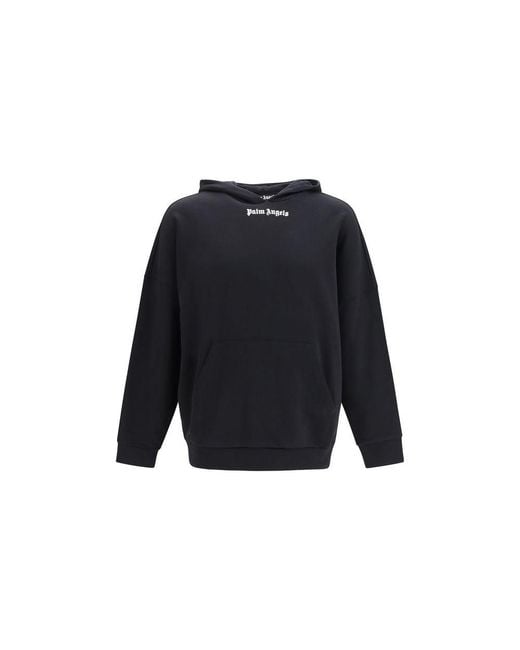 Palm Angels Blue Black Cotton Sweatshirt for men