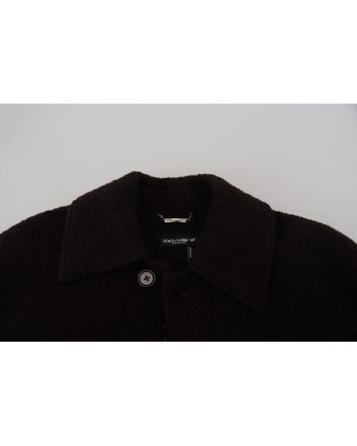 Dolce & Gabbana Black Elegant Alpaca Wool Blend Jacket for men