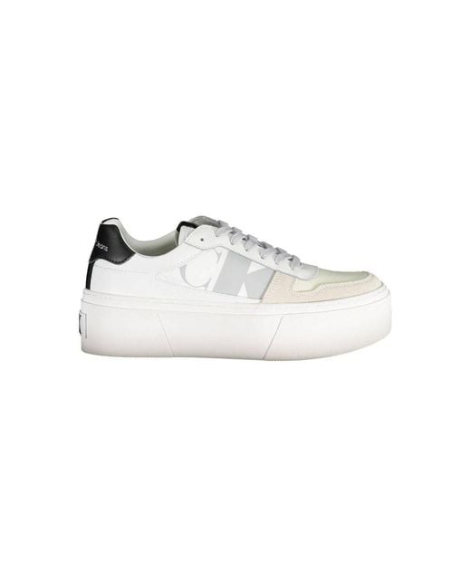 Calvin Klein White Polyester Sneaker