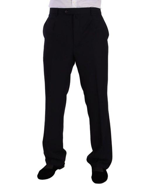 Domenico Tagliente Black Polyester Single Breasted Formal Suit for men