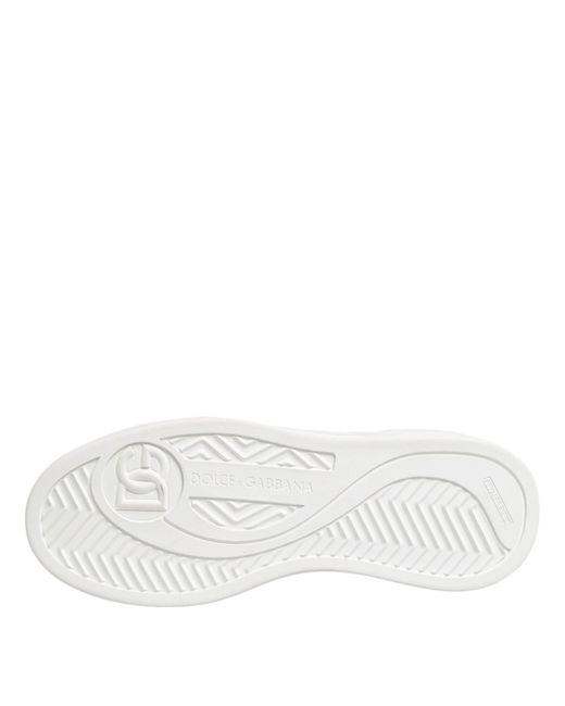 Dolce & Gabbana White Miami Leather Low Top Sneakers Shoes for men