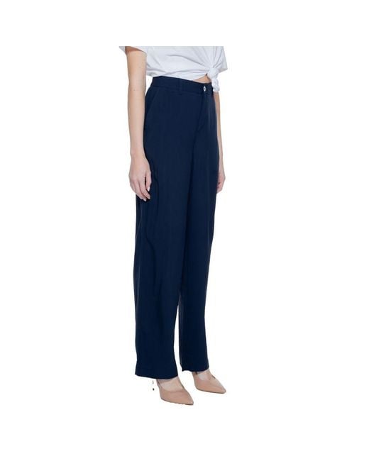 Street One Blue Viscose Casual Pants