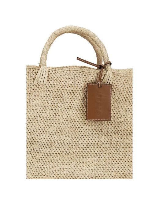 Manebí Natural Beige Raffia Handbag