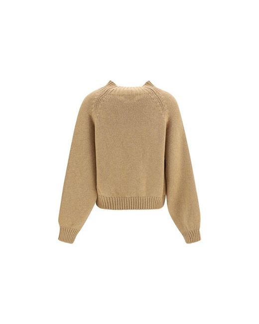 Khaite Natural Beige Cashmere Sweater