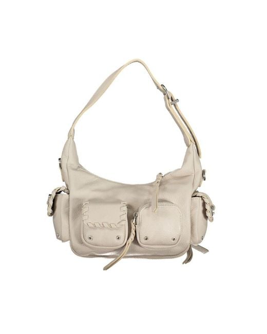 Desigual Natural Polyethylene Handbag
