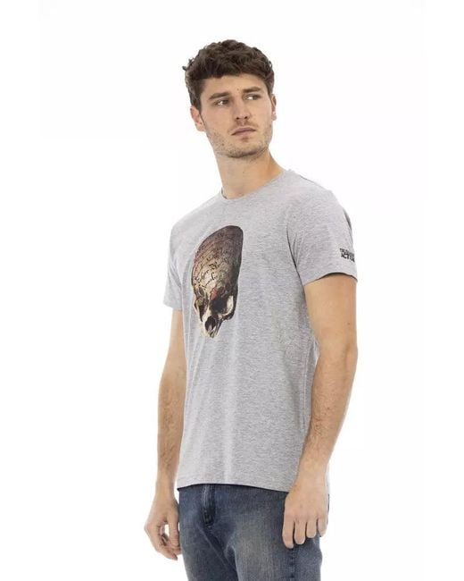 TRUSSARDI ACTION Gray Cotton Men T for men