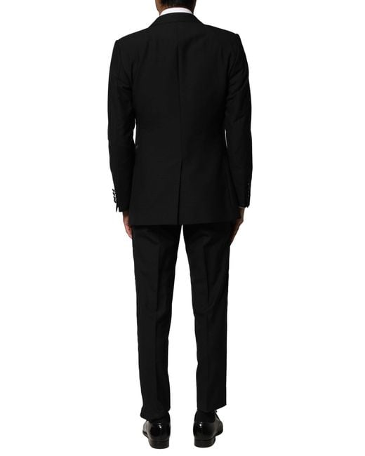 Dolce & Gabbana Black Martini Fit 3-piece Tuxedo Suit for men