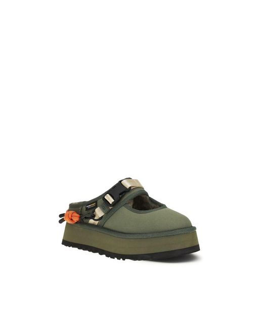 Ugg Green Bicolor Polyester Mules