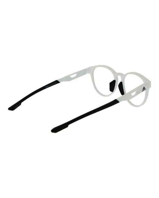 Adidas Metallic White Plastic Glasses (frames)
