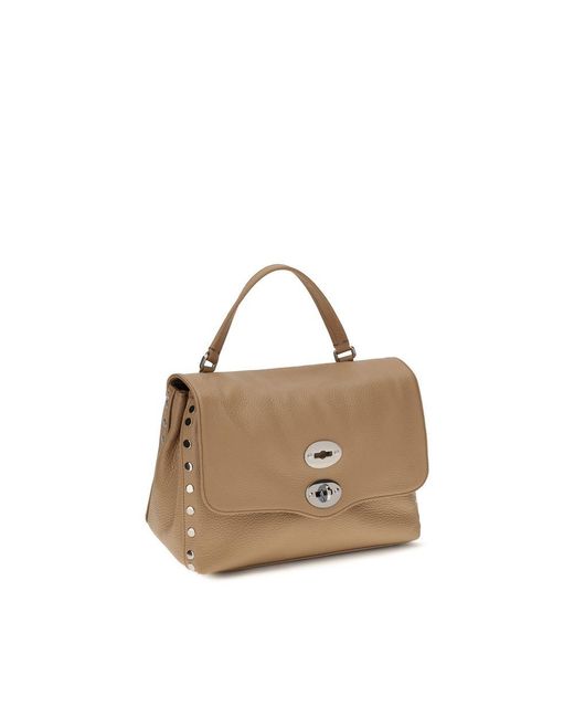 Zanellato Natural Beige Calf Leather Bos Taurus Handbag