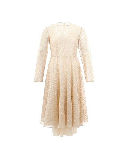 Lardini Natural Beige Cotton Cocktail Dress