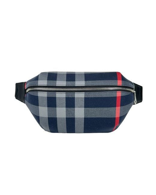 Burberry Blue Medium Check Sonny Fanny Belt Bag