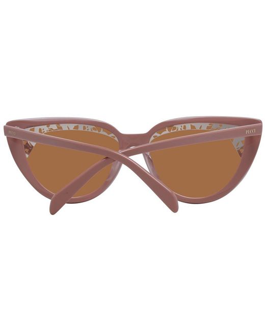 Emilio Pucci Brown Pink Plastic Sunglasses