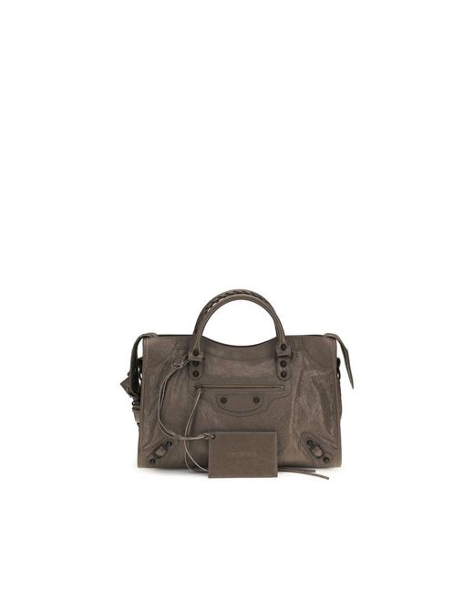 Balenciaga Gray Bicolor Lamb Ovis Aries Aries Shoulder Bag