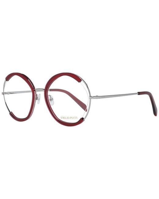 Emilio Pucci Brown Multicolor Metal & Plastic Glasses (frames)