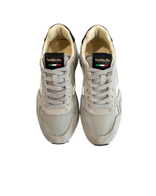 Pantofola D Oro Natural Grey Suede Men's Sneaker for men