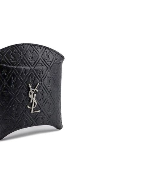 Saint Laurent Multicolor Black Calfskin Airpod Holder for men