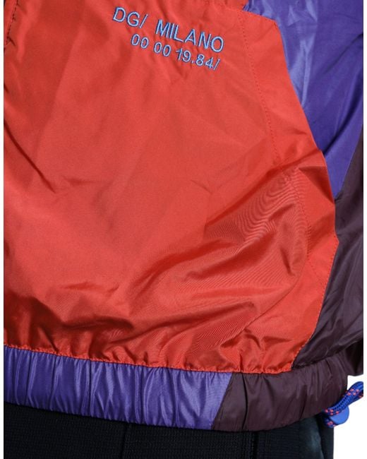 Dolce & Gabbana Blue Color Windbreaker Jacket for men