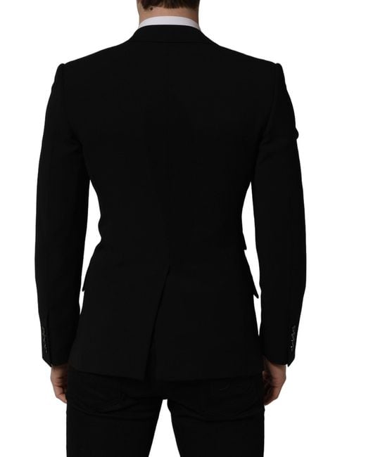 Dolce & Gabbana Black Wool Single Breasted Men Blazer Jacket for men