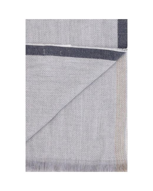 Brunello Cucinelli Gray Cashmere Scarf for men