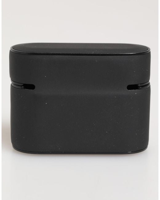 Dolce & Gabbana Black Rubber Logo Embossed Accessory Airpods Case