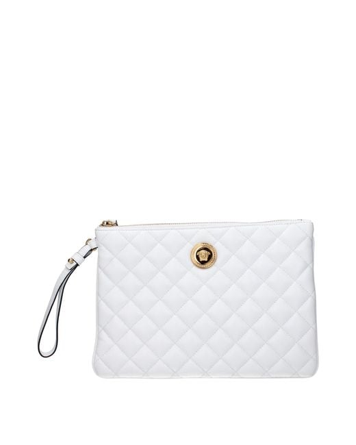 Versace White Pochette Leather