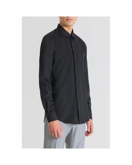 Antony Morato Black Cotton Shirt for men