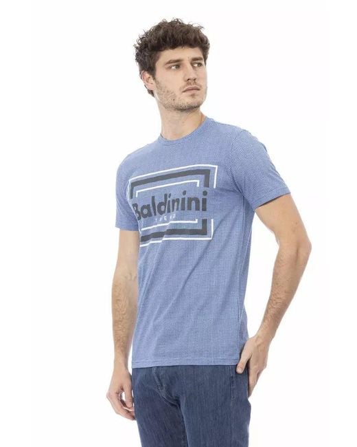 Baldinini Blue Cotton T-Shirt for men