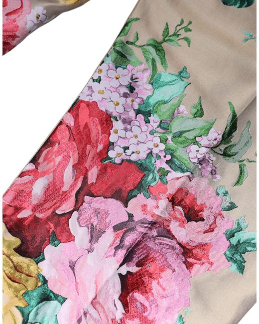 Dolce & Gabbana Floral Jacquard High Waist Tapered Pants